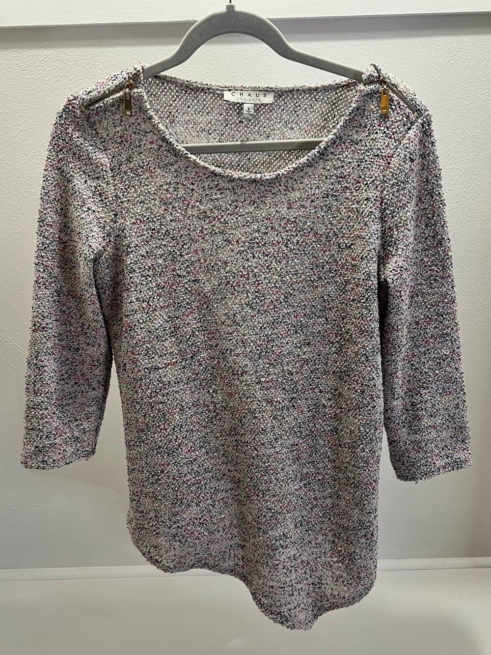 Chaus: Asymmetrical Bouclé Top
